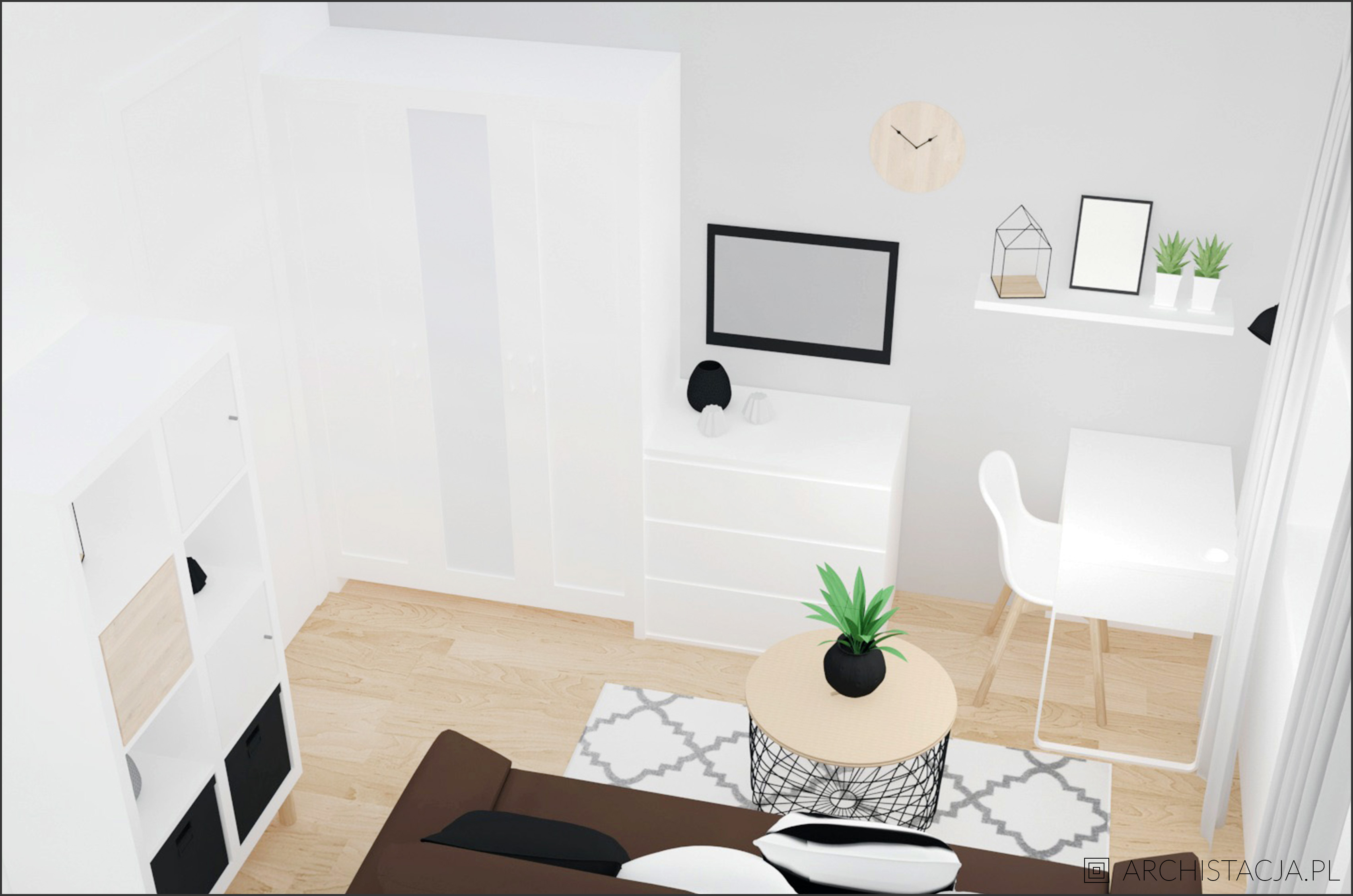 pokój w stylu minimalistycznym